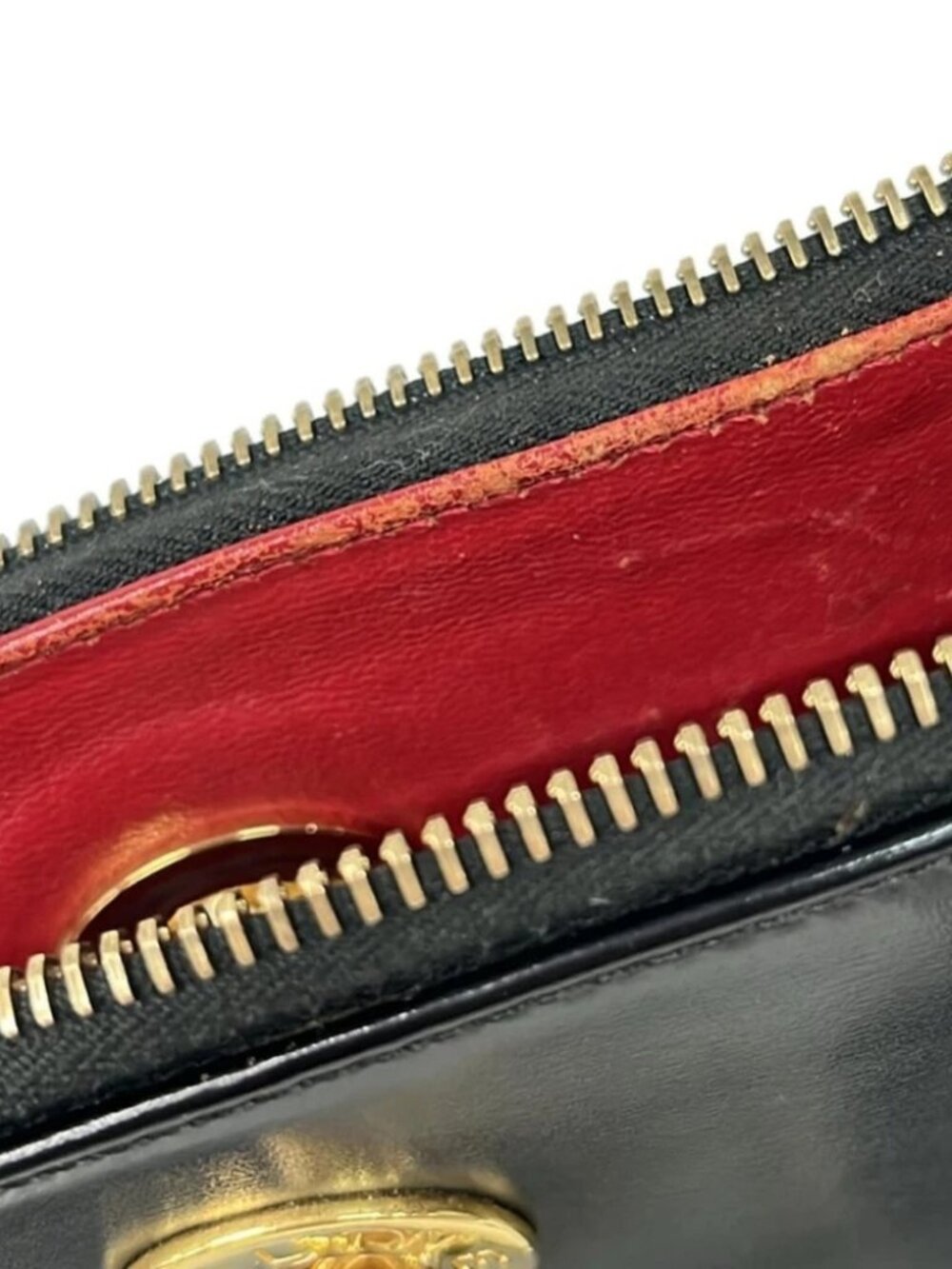 CELINE - Black Gold Leather Shoulder Bag - Picture 11 of 11